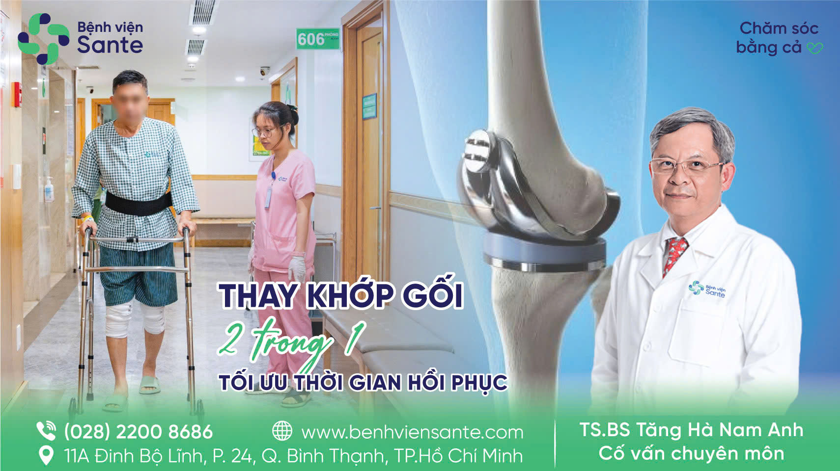 Thay khớp gối "2 trong 1" tối ưu thời gian hồi phục