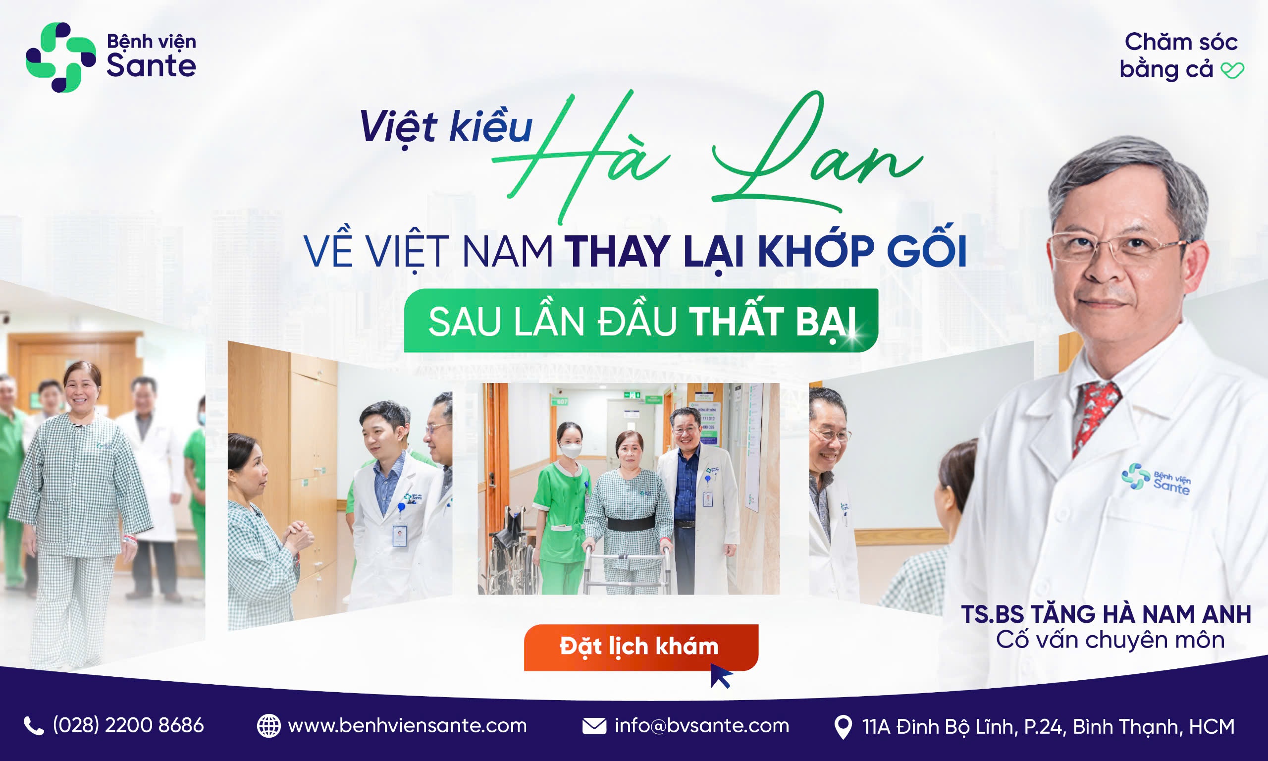 VIỆT KIỀU HÀ LAN VỀ VIỆT NAM THAY LẠI KHỚP GỐI SAU LẦN ĐẦU THẤT BẠI